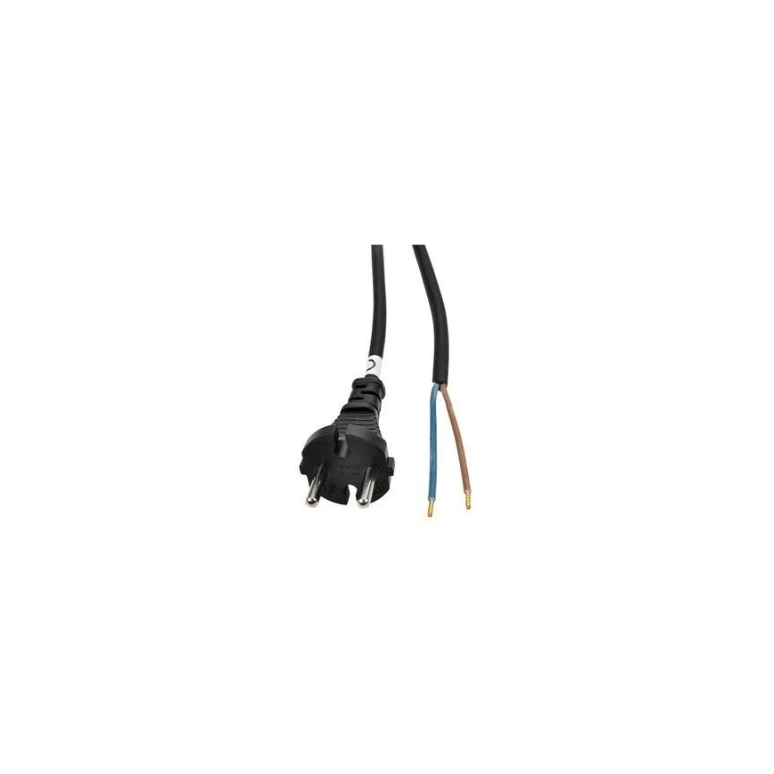 Solight flex cable, 2x 1mm2, rubber, black, 5m
