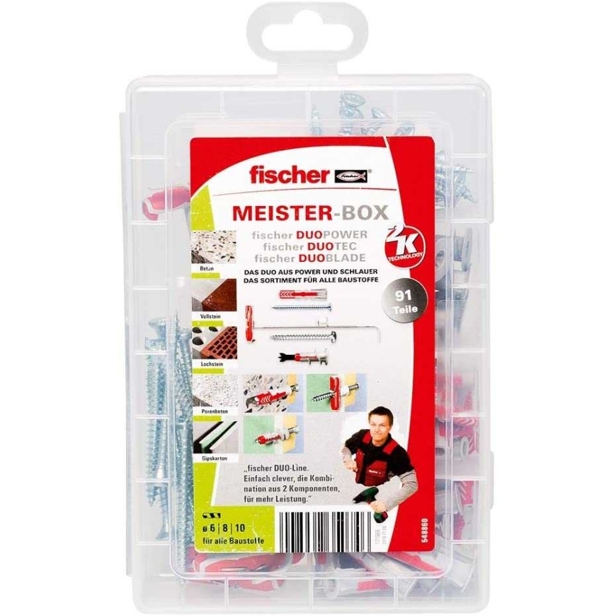 Fischer fischer master box DUOLINE, dowels (light grey/red, with screws,