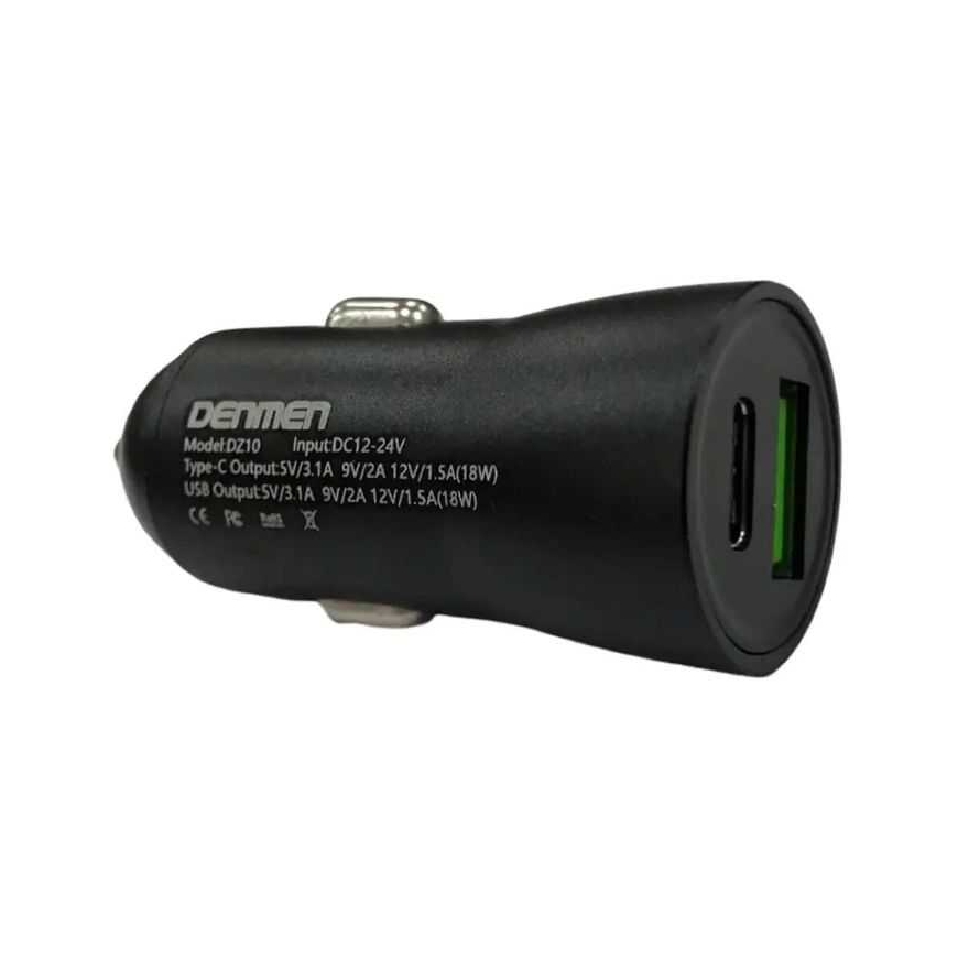 NoName DZ10 18W PD QC3.0 3A Melns