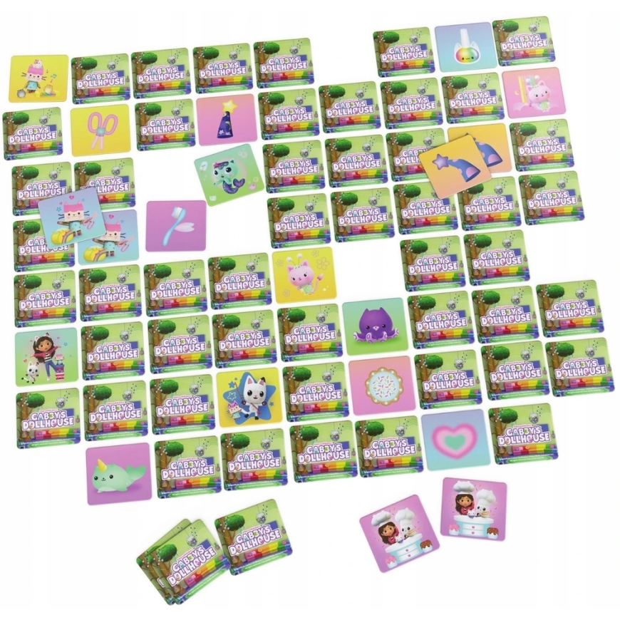 Spin Master Gabby's Dollhouse Memo Cat House Gabi atmiņas spēle 72 simbolu kartēm – 3