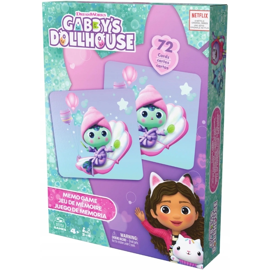 Spin Master Gabby's Dollhouse Memo Cat House Gabi atmiņas spēle 72 simbolu kartēm – 4