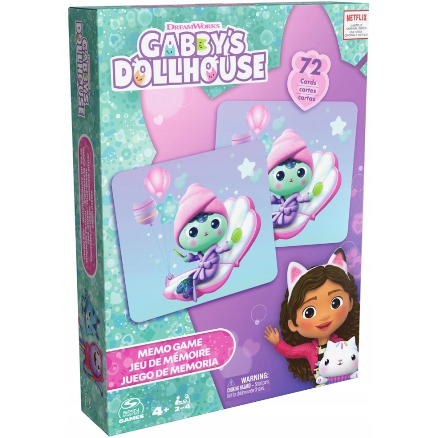 Spin Master Gabby's Dollhouse Memo Cat House Gabi muistipeli 72 hahmokortilla – 5