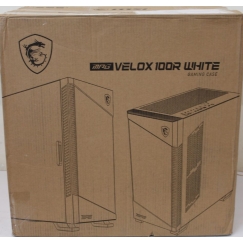 SALE OUT. MPG VELOX 100R White PC Case, Mid-Tower, USB 3.2, Audio-out, Mic-in | PC Case | MPG VELOX 100R WHITE | White | Mid-Tow