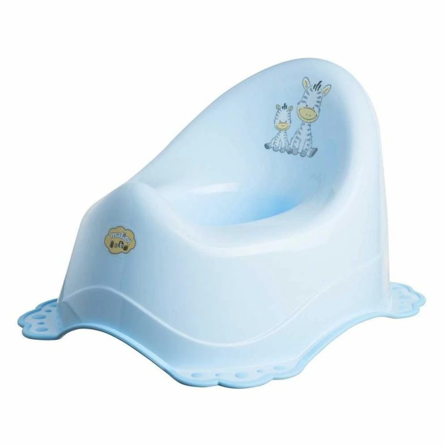 Maltex Baby-potta, liukumatonta, Zebra, sininen, 6517 – 2