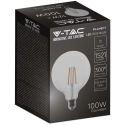 V-tac 12W LED filamentu spuldze, G125, E27, caurspīdīgs stikls, 3000K V-tac 12W LED filamentu spuldze, G125, E27, caurspīdīgs stikls, 3000K