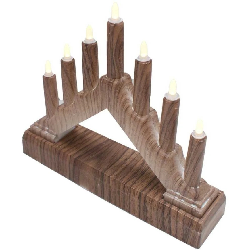 Jõuluehe Advento küünlahoidja 7 lambiga, MDF – 3