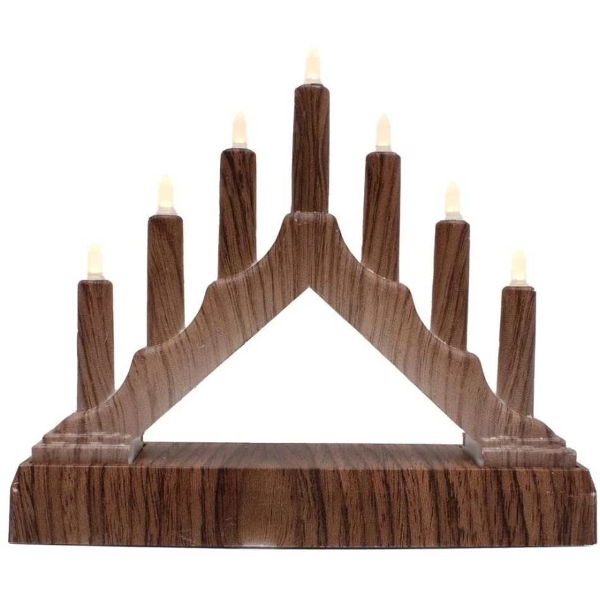 Jõuluehe Advento küünlahoidja 7 lambiga, MDF – 4