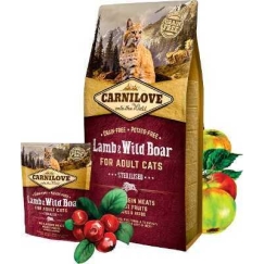CARNILOVE Carnilove 400g KISSA STERILOITU LAMMAS VILLIMÄINEN