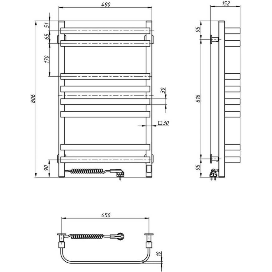 El.pyyheli drying Navin Stugna 480*800 Sensor vasen valkoinen 12-149153-4880 – 4
