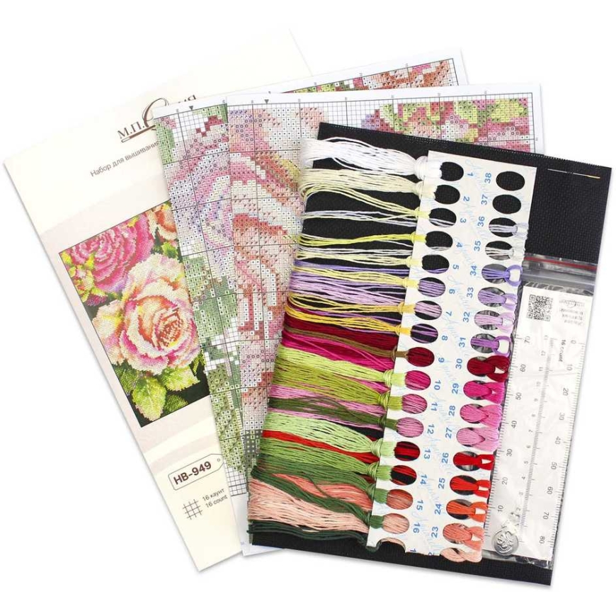 Beldizart Cross Stitch Kit "Noble Roses" 18x27 cm SNV-949 – 5
