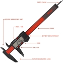 Thermal Grizzly Terminis „Grizzly TG“ skaitmeninis vernierinis slankmatis, 150 mm, IP54, ABS ir juodas Thermal Grizzly Terminis „Grizzly TG“ skaitmeninis vernierinis slankmatis, 150 mm, IP54, ABS ir juodas
