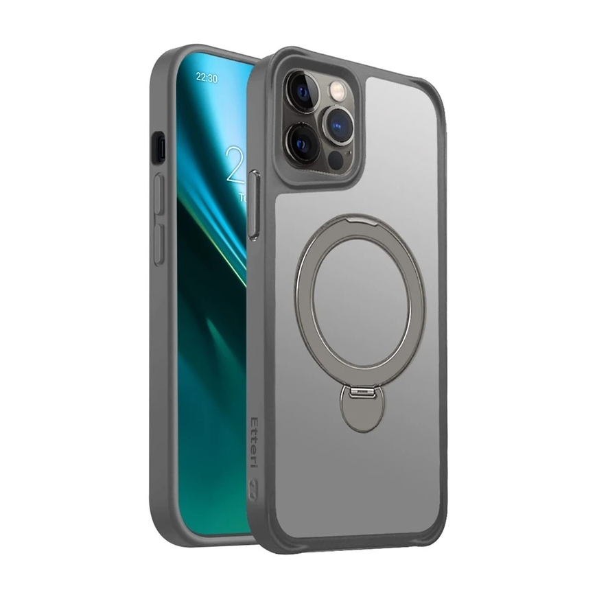 Etteri Matt Mag Ring Case for iPhone 12 / 12 Pro 6.1" Gray – 4