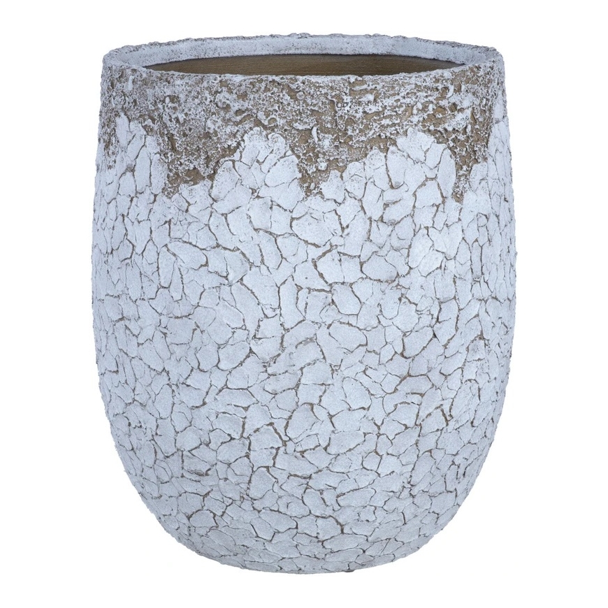 Home4You Flower Pot "SUNNY DESERT", D44 x H50 cm, white – 3
