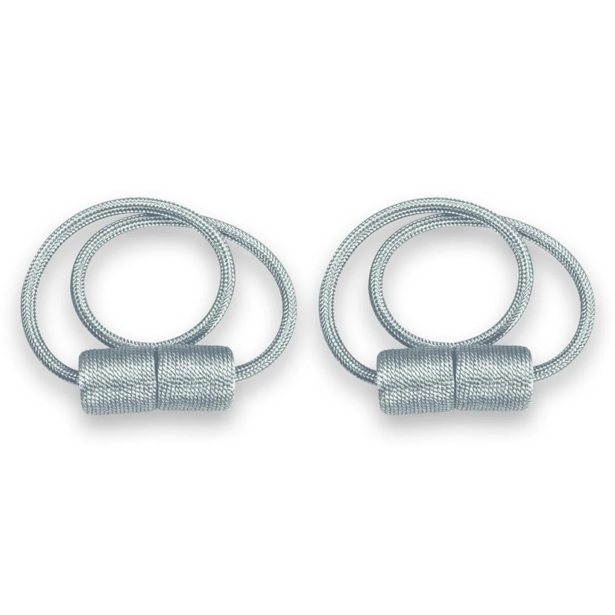 AmeliaHome Silver Curtain Tiebacks Surrey, 2 pcs – 2