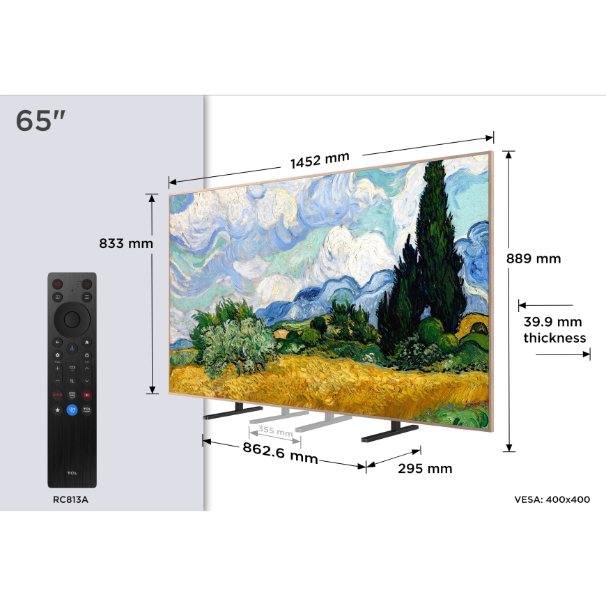 TCL 65" A400 Pro – 4K QD Mini-LED Google TV – 4