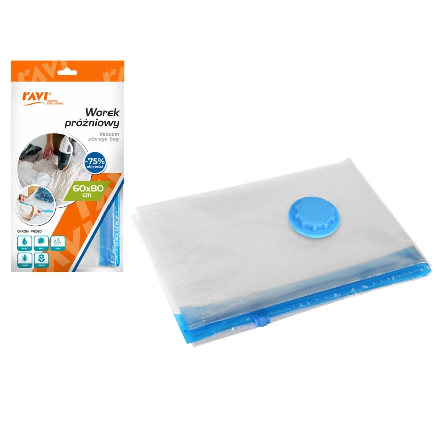Vacuum storage bag 60 × 80 cm, 18 × 3 × 34 cm, 10112, SIMPLE SOL
