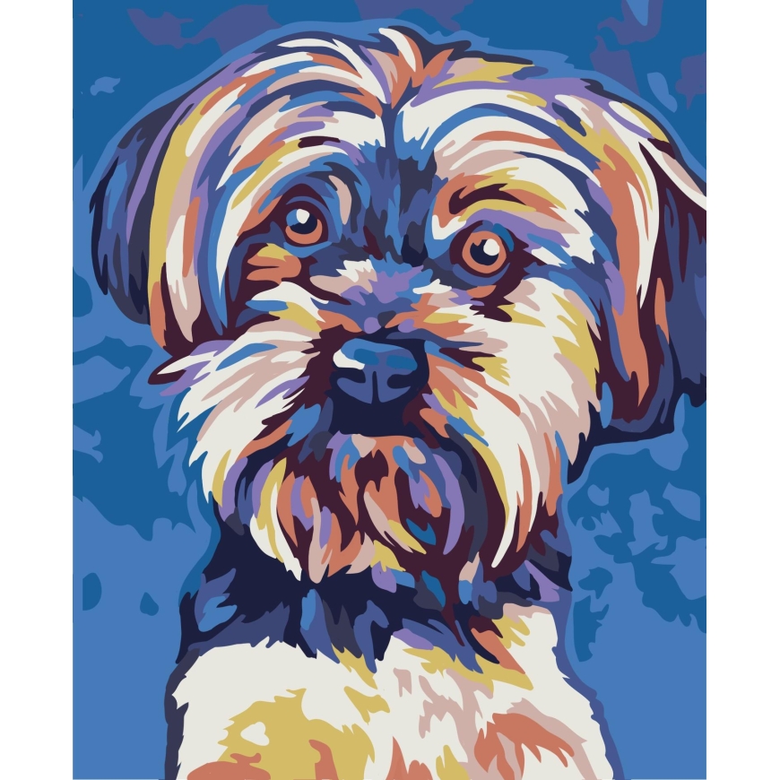 Beldizart Wizard picture by numbers. Yorkshire Terrier 13x16 cm MINI090