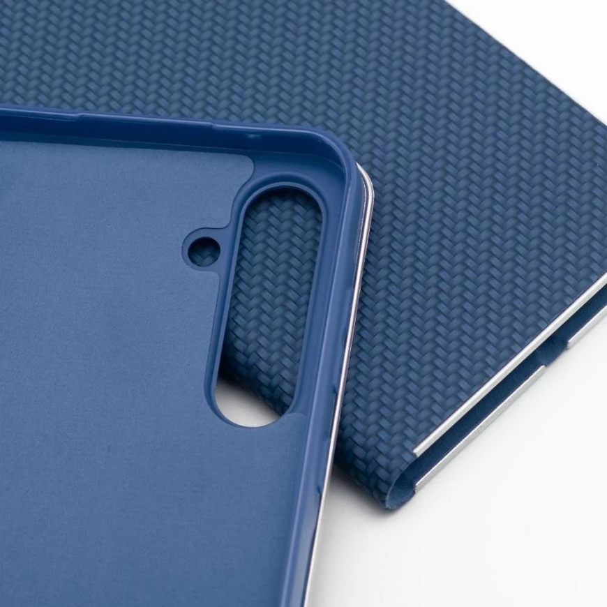 Forcell Oem LUNA Book Carbon Case for Samsung Galaxy A32 LTE (4G) in Blue – 5