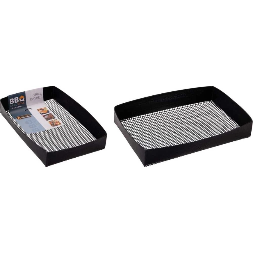 KOOPMAN DĀRZEŅU UN GAĻAS GRILĒŠANAS GROZS 28x18x5CM PTFE NEPIESTIPT BBQ 944984 – 3