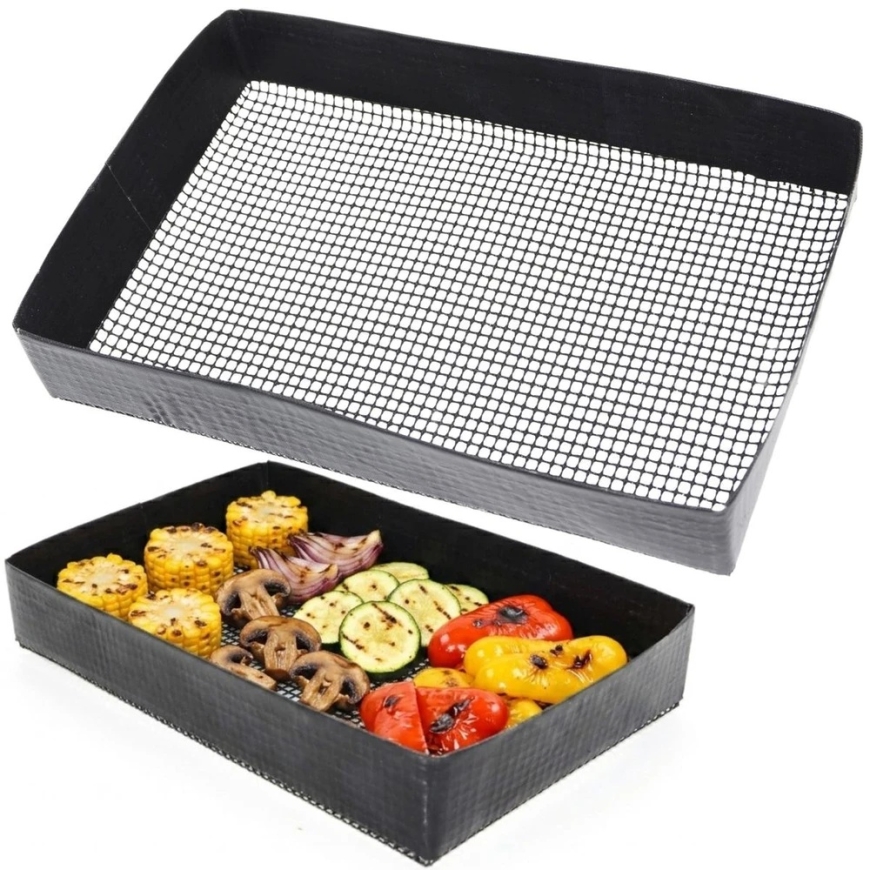 KOOPMAN DARŽOVIŲ IR MĖSOS KEPIMO KREPŠELIS 28x18x5CM PTFE NON STICK BBQ 944984 – 4