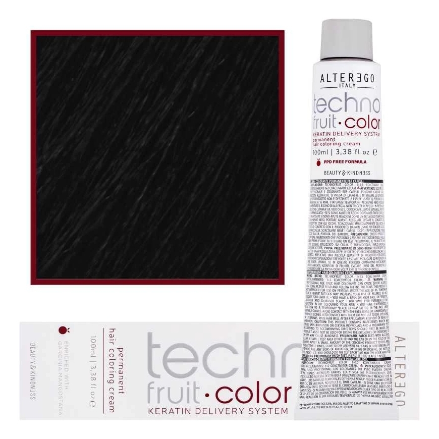 Alter Ego Technofruit Color hiusväri 100ml - 5/26 | Vaalea kastanjanruskea iris punainen – 2