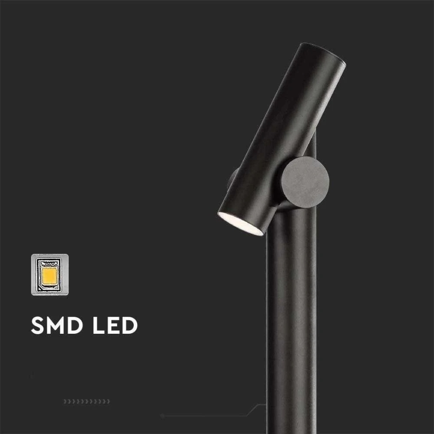 V-tac 4W LED ulkokäyttöinen pöytälamppu, musta, 3000K – 2