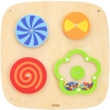 Viga Toys Wooden Wall Activity Panel VIGA with Spinning Patterns for Kids