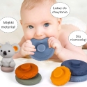 Woopie Baby Minkšta edukacinė 2in1 koalos piramidė kūdikiams Woopie Baby Minkšta edukacinė 2in1 koalos piramidė kūdikiams