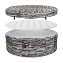 Garden spa, inflatable pool, AVENLI NICE 6-person hot tub, 204x70, brick-coloured