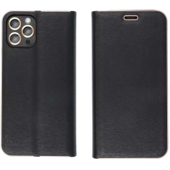 OEM LUNA Book Case Gold for Samsung Galaxy A54 5G Black Color