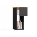 GALAX 20/1S BEDSIDE TABLE, ANTHRACITE/ARTISAN GALAX 20/1S BEDSIDE TABLE, ANTHRACITE/ARTISAN