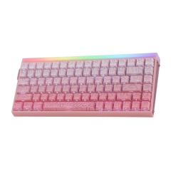 Клавиатура AULA HERO84 HE PINK + Градиент + Контур Dragon King RGB с прокладкой