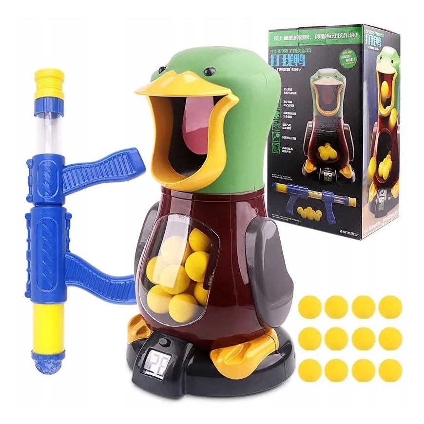 Bez Marki ŽAIDIMAS HUNRY DUCK XXL GUN BALLS Žaislas, šaudymas į taikinius VAIKAMS