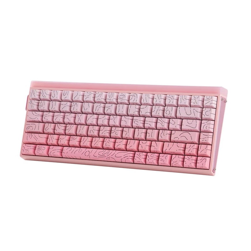 HERO84 HE PINK+Gradient+Contour Dragon King RGB AULA blīvējuma tastatūra – 2