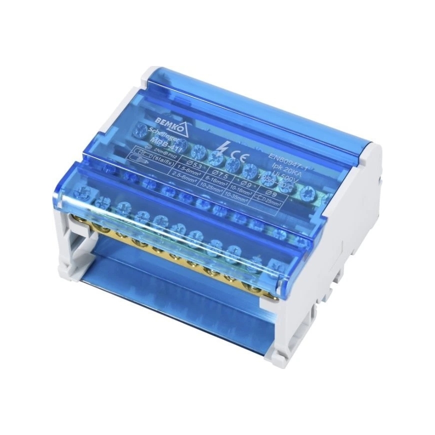Bemko Schelinger Distribūcijas bloks 60 termināļi 4x15 (11x5,3 mm + 2x7,5 mm + 2x9,1 mm) – 3