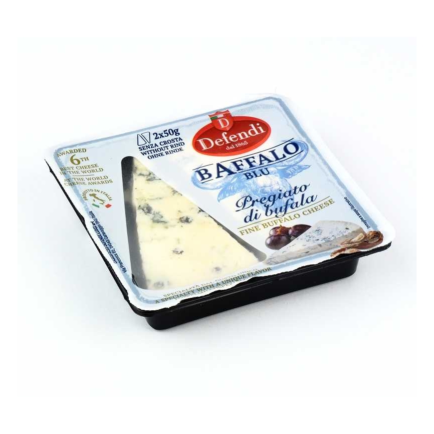 Pelēktais siers DEFENDI, Baffalo blu, 24 %, 100 g