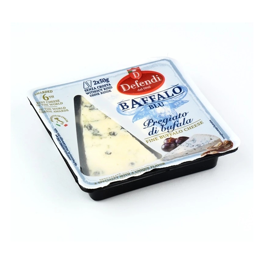 Сыр с плесенью DEFENDI, Baffalo blu, 24%, 100 г – 2