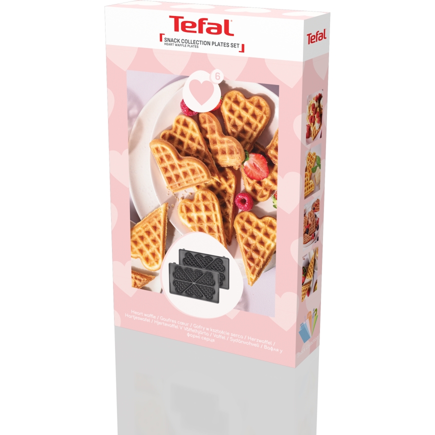 Tefal Snack Collection baking plates: 6 Heart Waffles