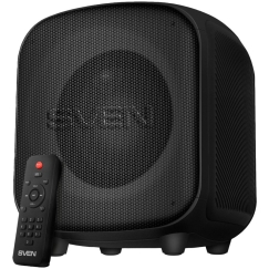 Skaļrunis SVEN PS-555, melns, jauda 65 W (RMS), TWS, Bluetooth, USB, microSD, tālvadības pults, litija akumulators