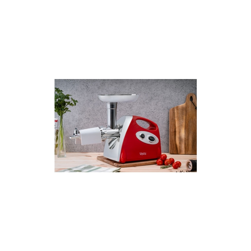Gaļas maļamā mašīna ar tomātu sulas spiedi, 1400 W, sarkana, 55V – 2