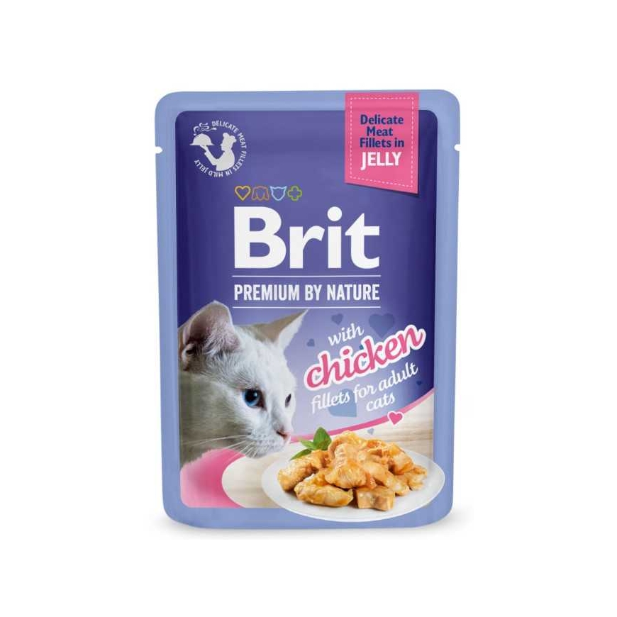 BRIT Premium Õrnad Fileed Geelis Kana 85g