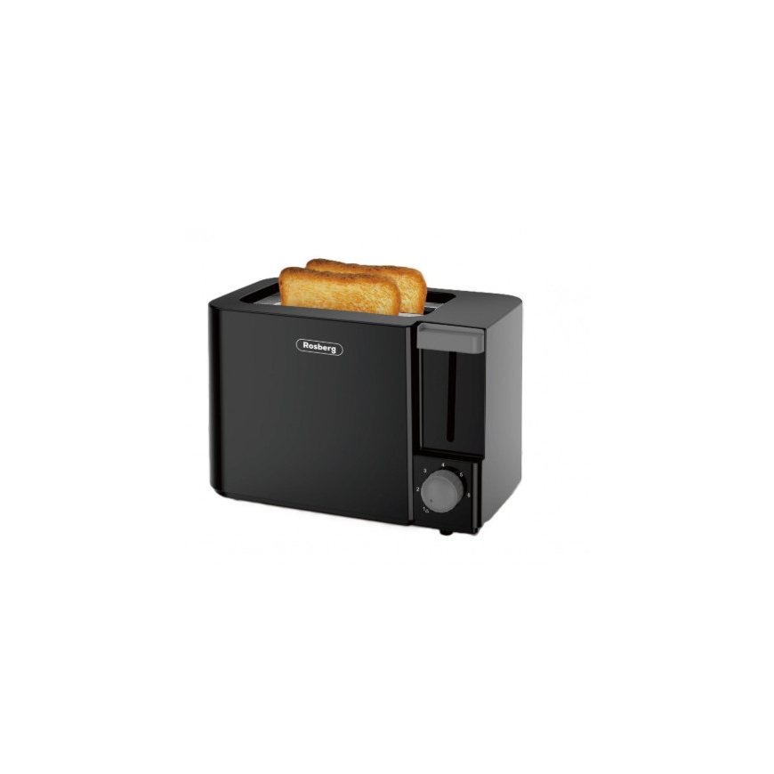 Tosteris, 700W, 2 šķēlēm, Melns, 55R51440FB, Rosberg