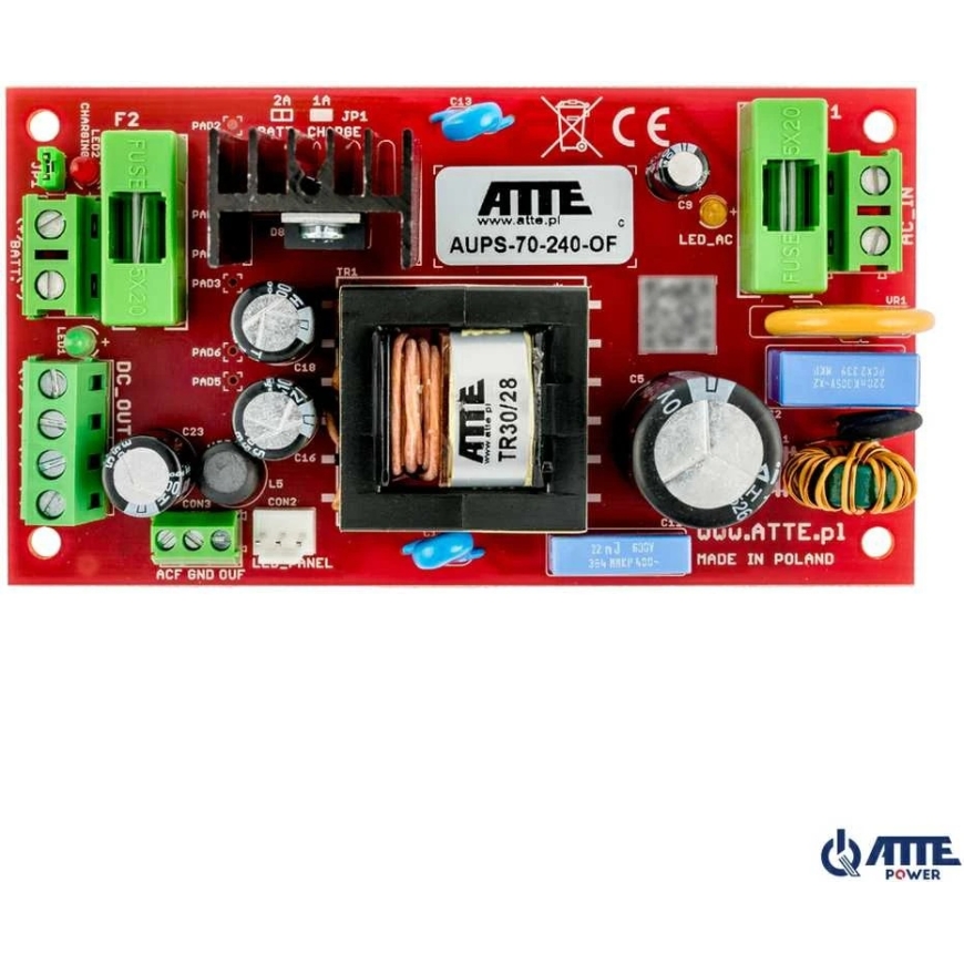 Puhversise toide SMPS 24V 3A 72W ATTE AUPS-70-240-OF