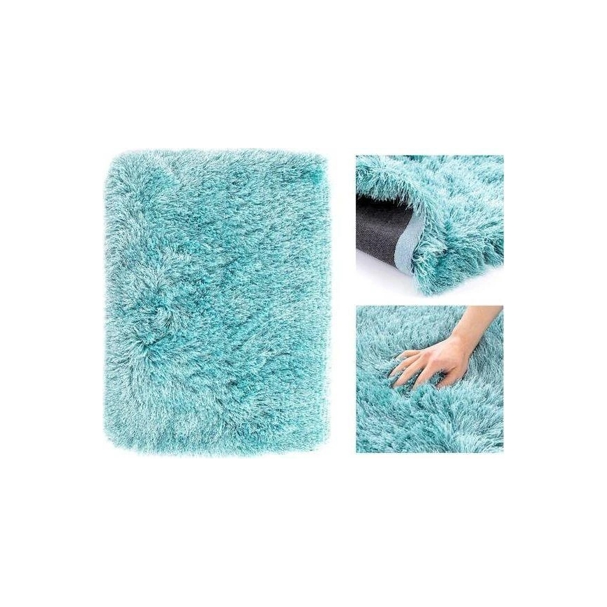 AmeliaHome Blue Floral Rug 100 × 150 cm