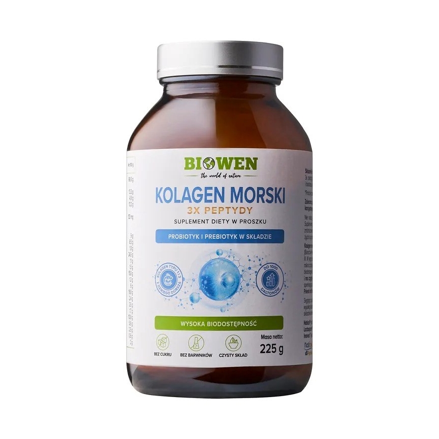 BIOWEN Marine Collagen 3x Peptides – ravintolisä ihmisille – 225g