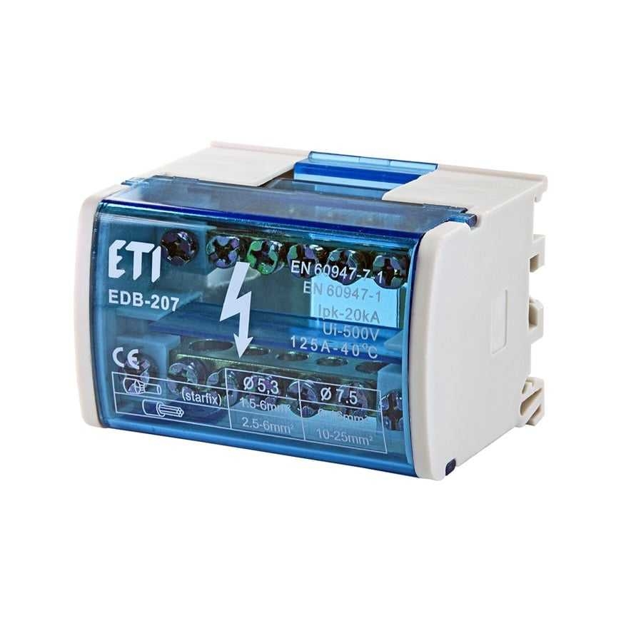 ETI paskirstymo blokas EDB-207 2X7 100A/500V – 3