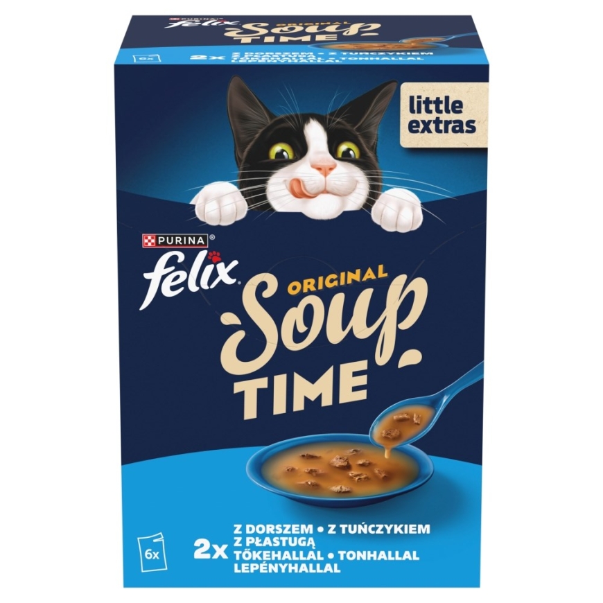 PURINA Felix Original Soup Time Box Рыба - мокрый корм для кошек - 6x48г
