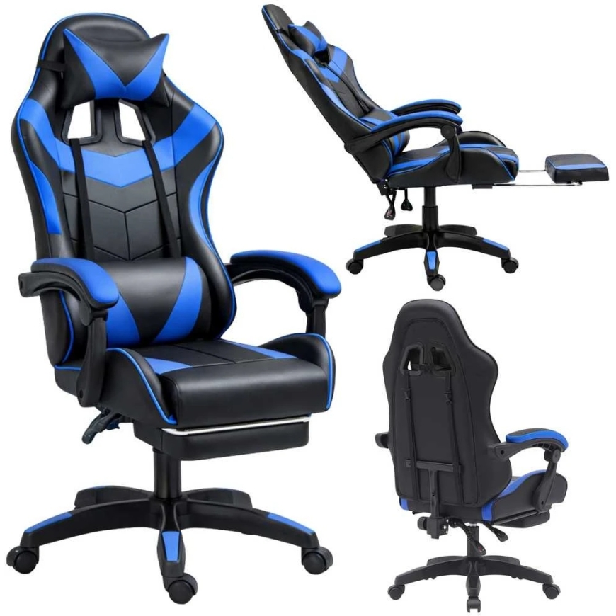 Lean Gaming Chair Black and Blue