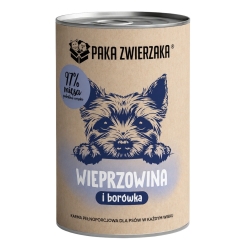 PAKA ZWIERZAKA Свинина с черникой Моно - влажный корм для собак - 400 г