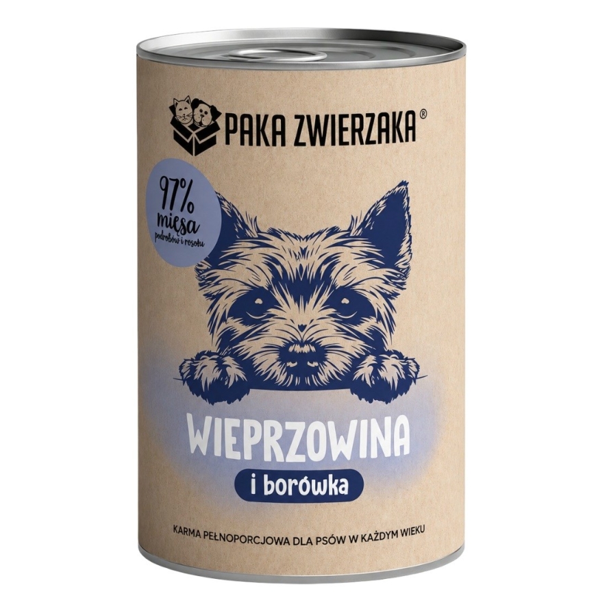 PAKA ZWIERZAKA Свинина с черникой Моно - влажный корм для собак - 400 г